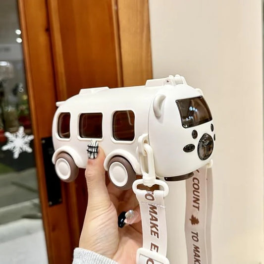 Bus Water Bottle With Straw