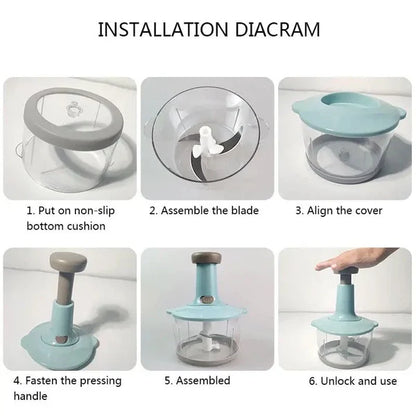 Hand Press Chopper With Handle
